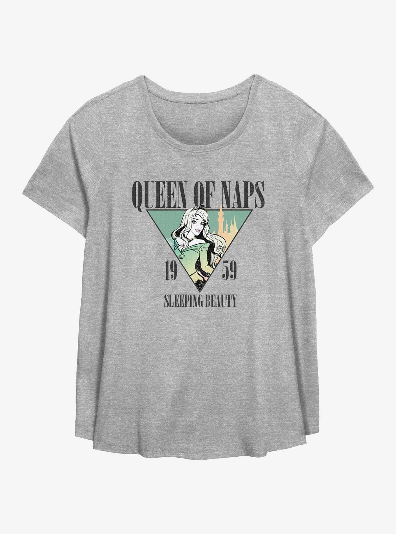 Disney Sleeping Beauty Nap Womens T-Shirt Plus Size, HEATHER GR, hi-res
