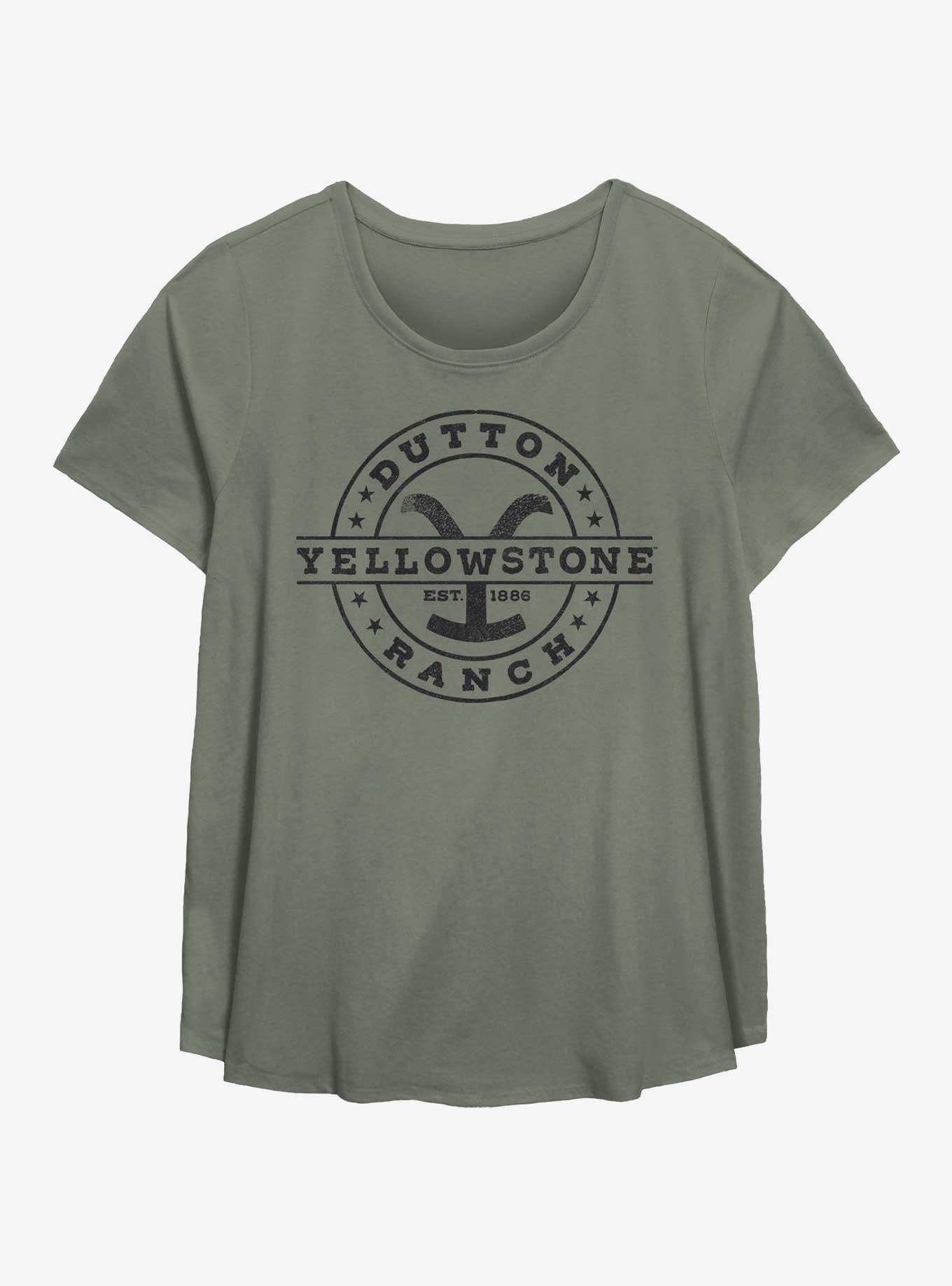 Yellowstone Logo Dutton Ranch Womens T-Shirt Plus Size