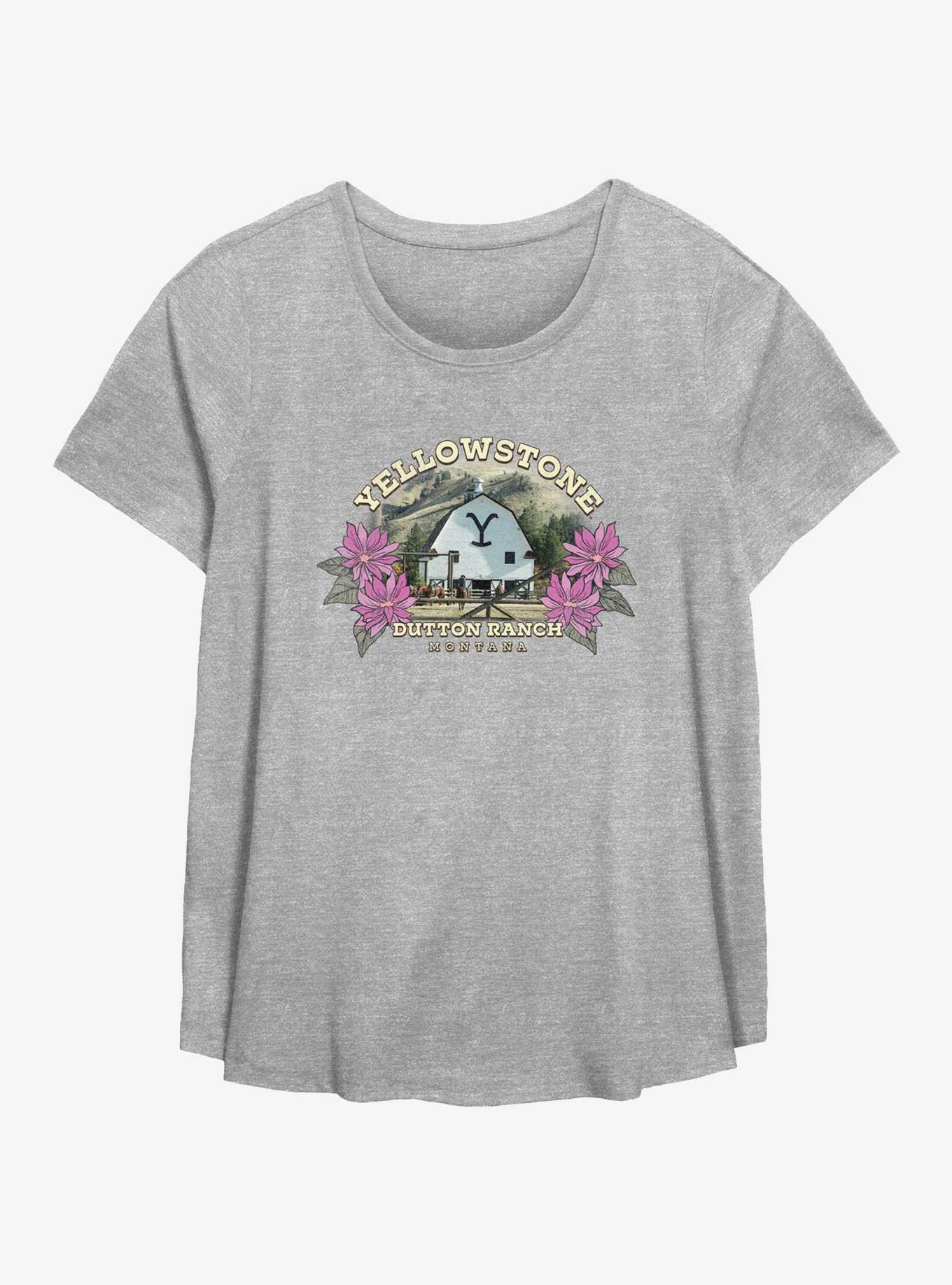 Yellowstone Ranch Photo Womens T-Shirt Plus Size, , hi-res