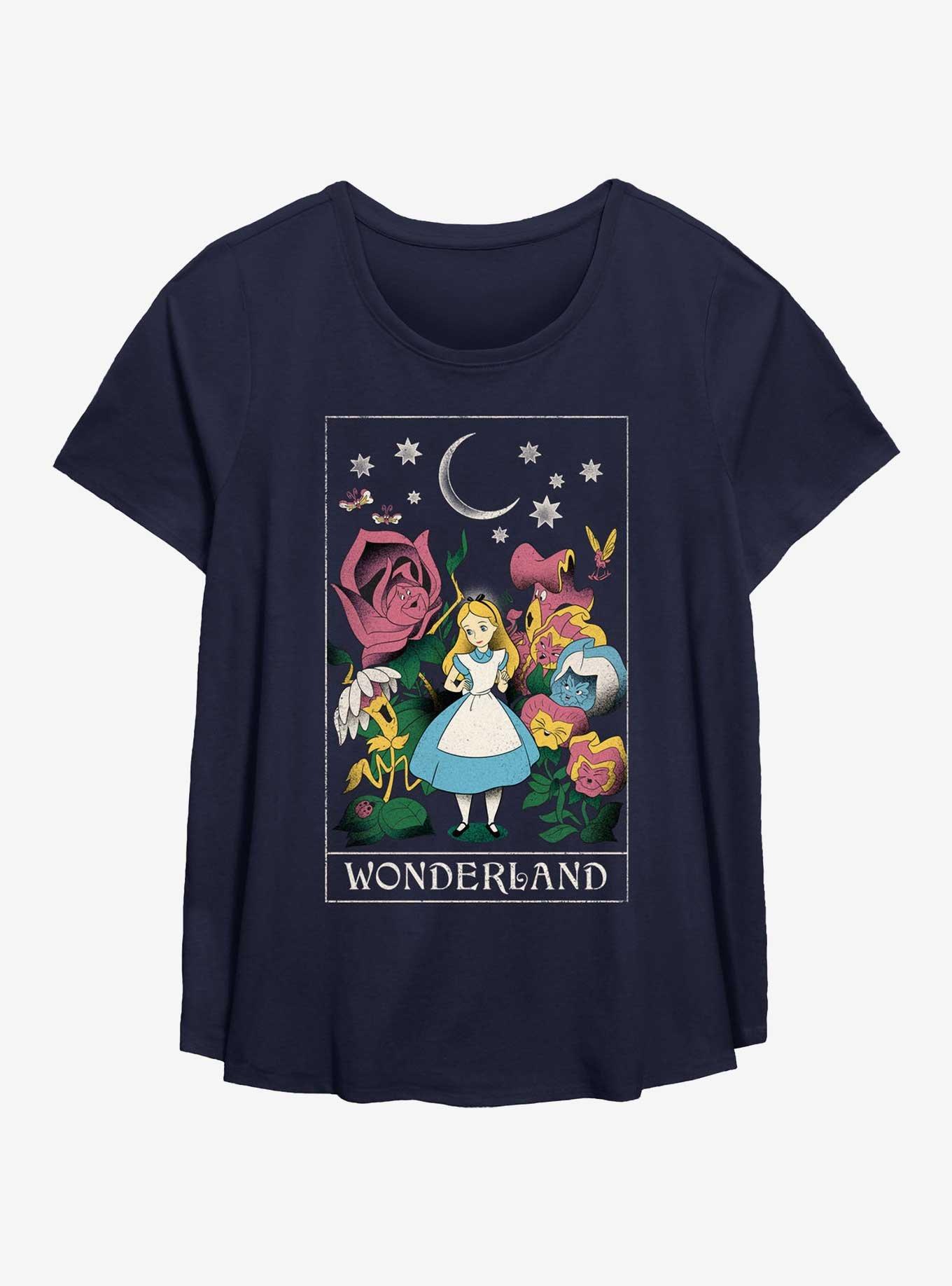 Disney Alice In Wonderland Cosmic Womens T-Shirt Plus Size