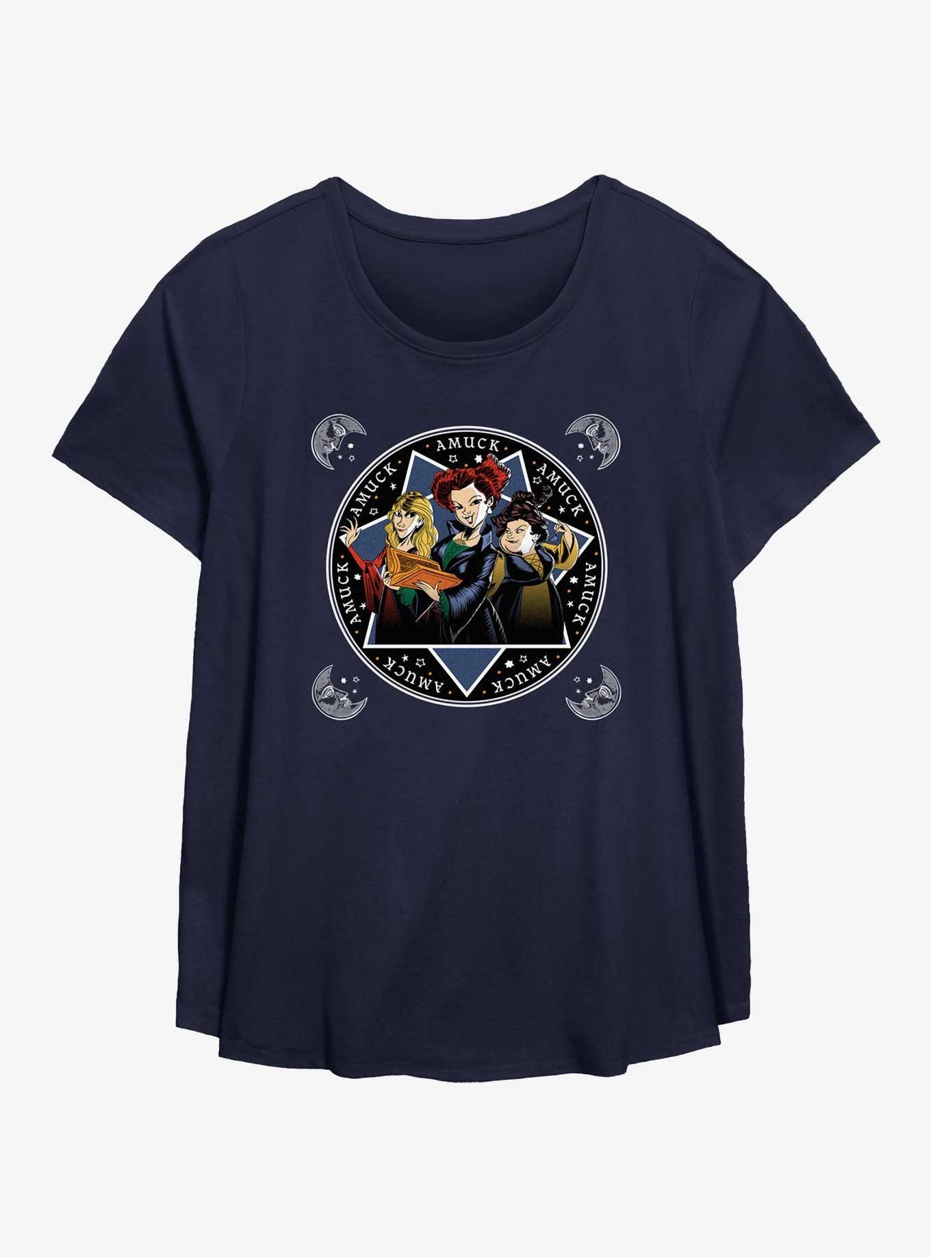 Disney Hocus Pocus Sanderson Sisters Cartoon Style Womens T-Shirt Plus Size