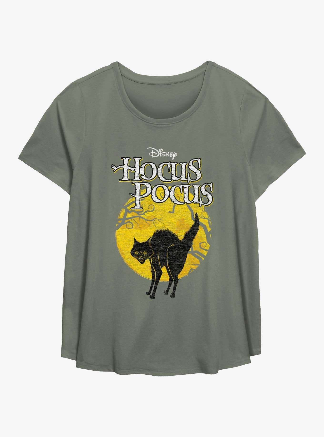 Disney Hocus Pocus Cat Womens T-Shirt Plus Size