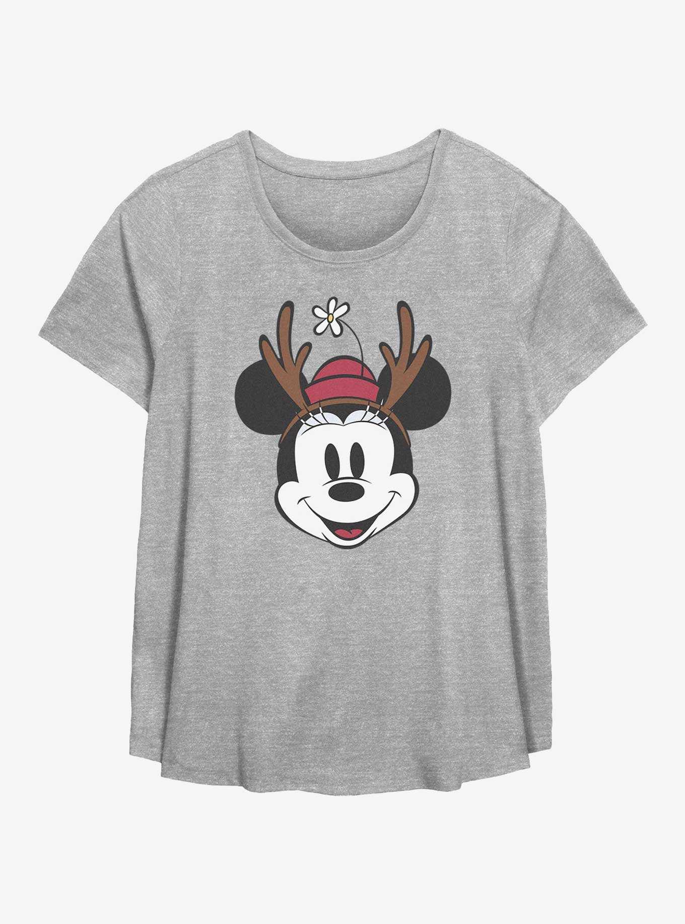Disney Minnie Mouse Antlers Womens T-Shirt Plus Size, , hi-res