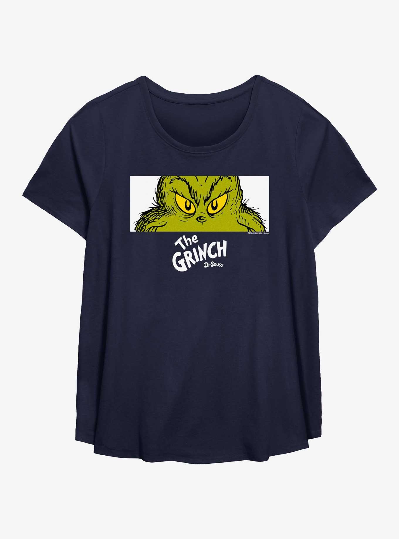Dr. Seuss How The Grinch Stole Christmas Eyes Womens T-Shirt Plus Size
