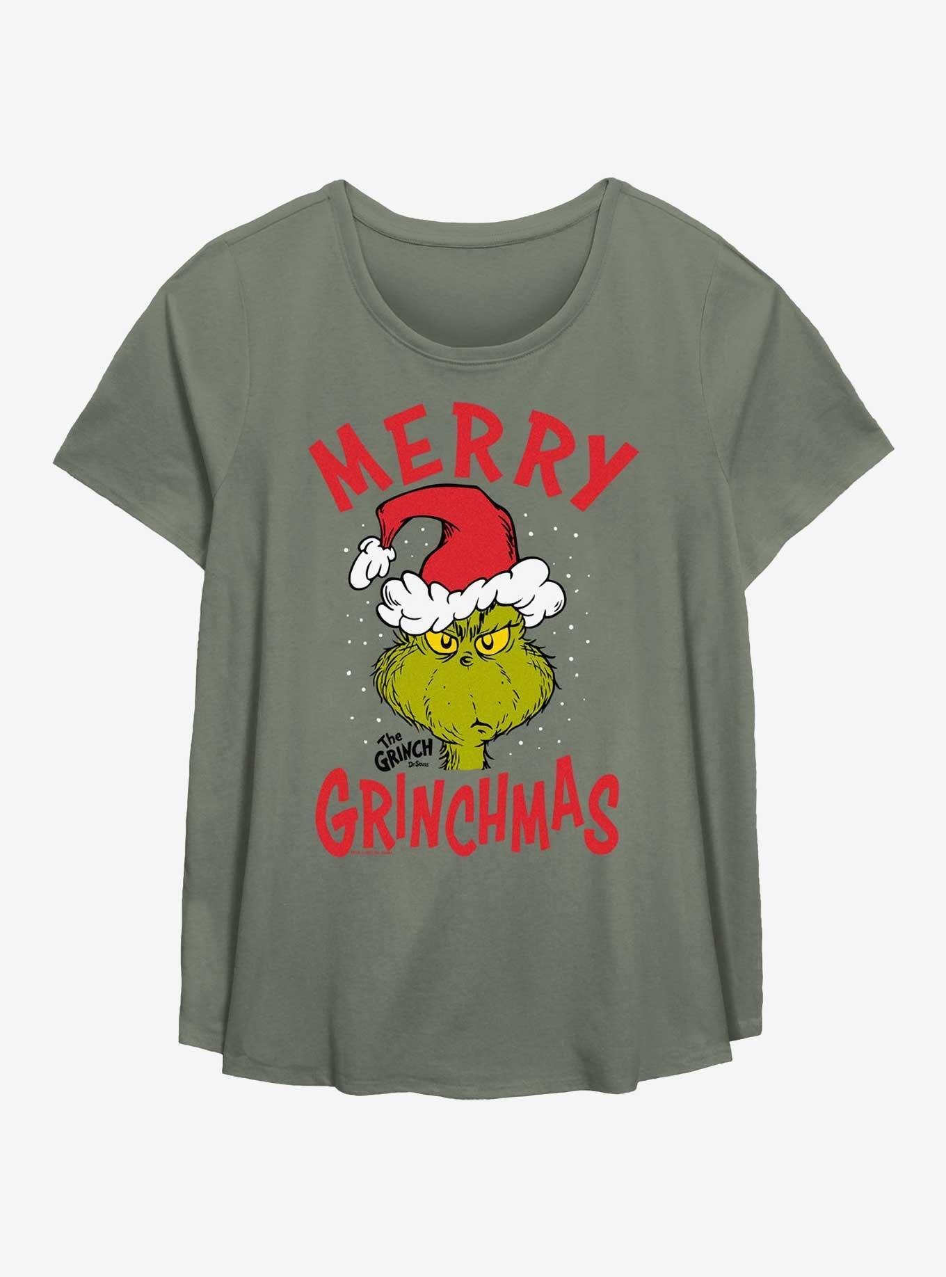 Dr. Seuss How The Grinch Stole Christmas Grinchmas Hat Womens T-Shirt Plus Size