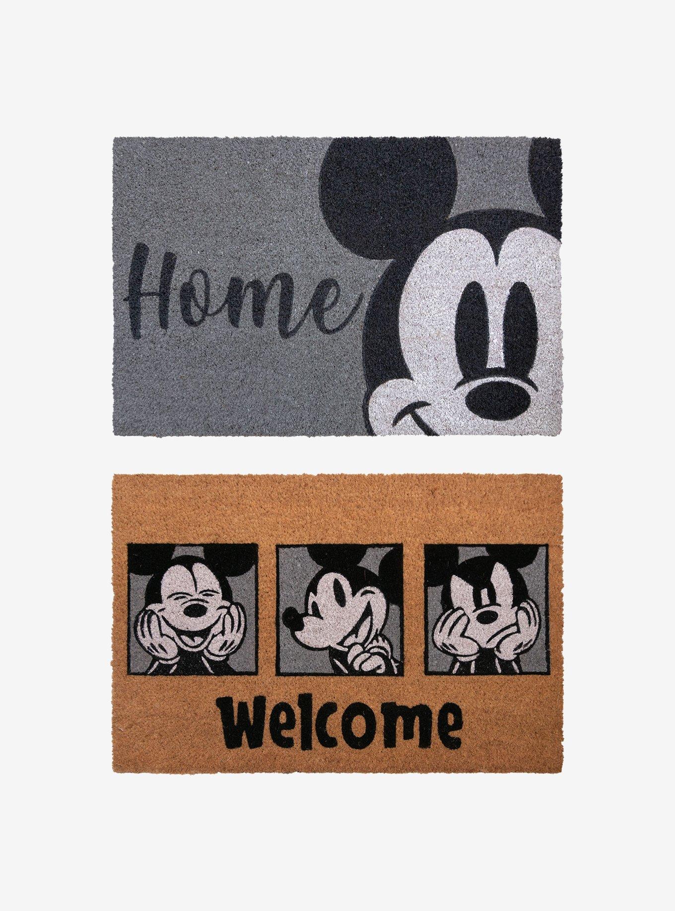 Disney Mickey Mouse Gray Home Welcome Coir Mat 2-Pack, , hi-res