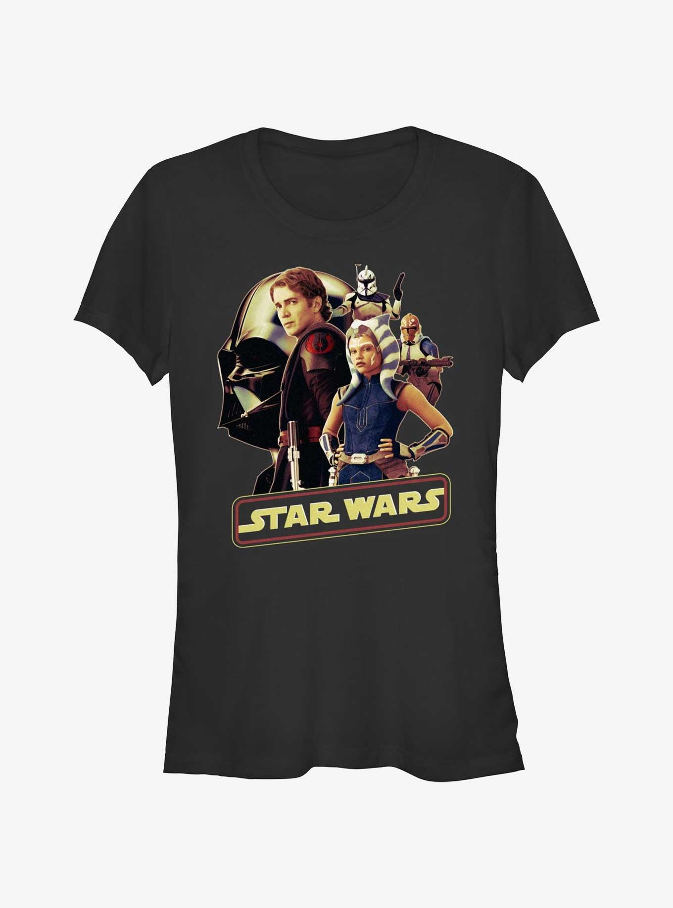 Star Wars Rebel Alliance Group Girls T-Shirt, BLACK, hi-res