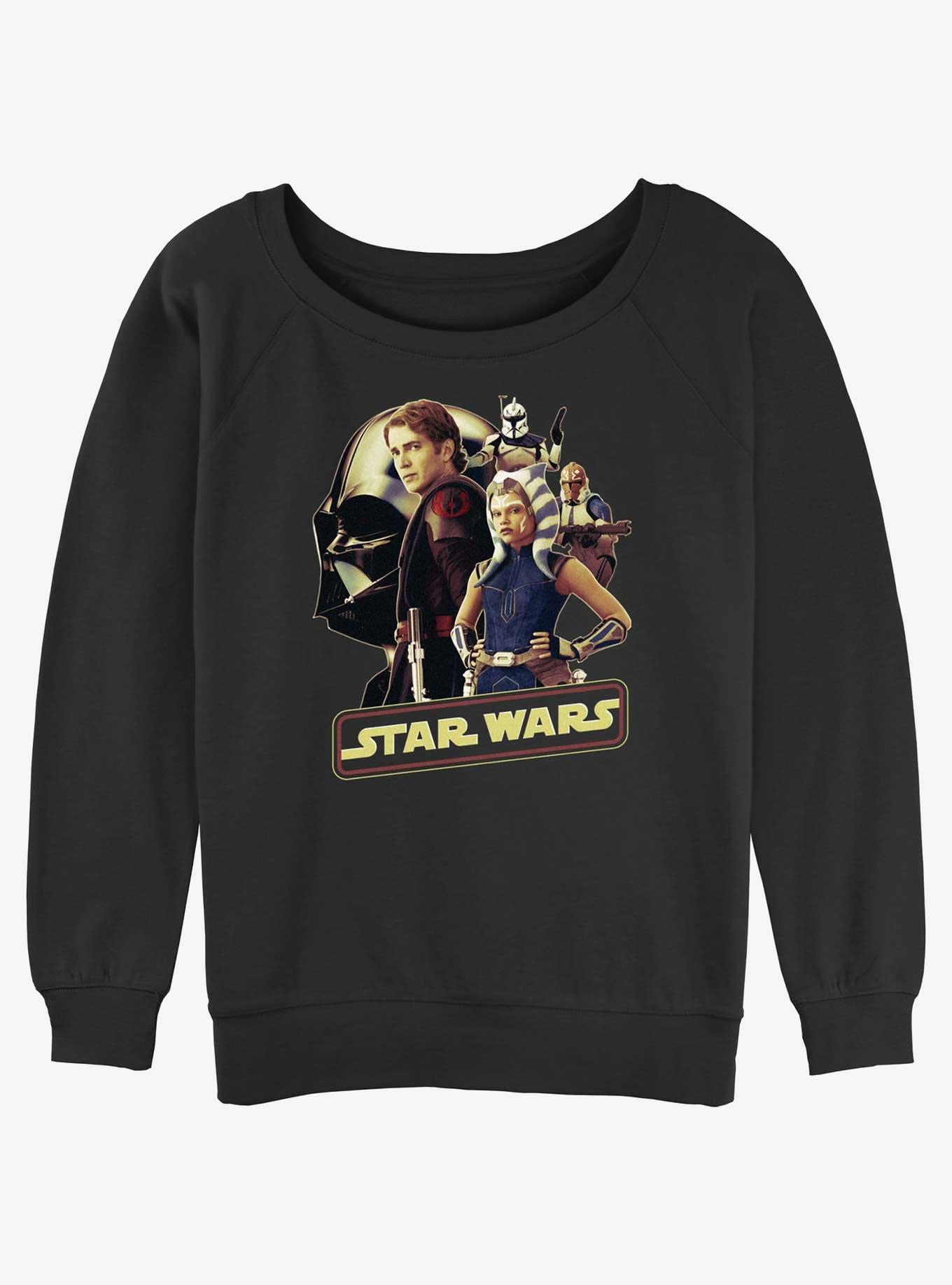 Star Wars Rebel Alliance Group Girls Slouchy Sweatshirt