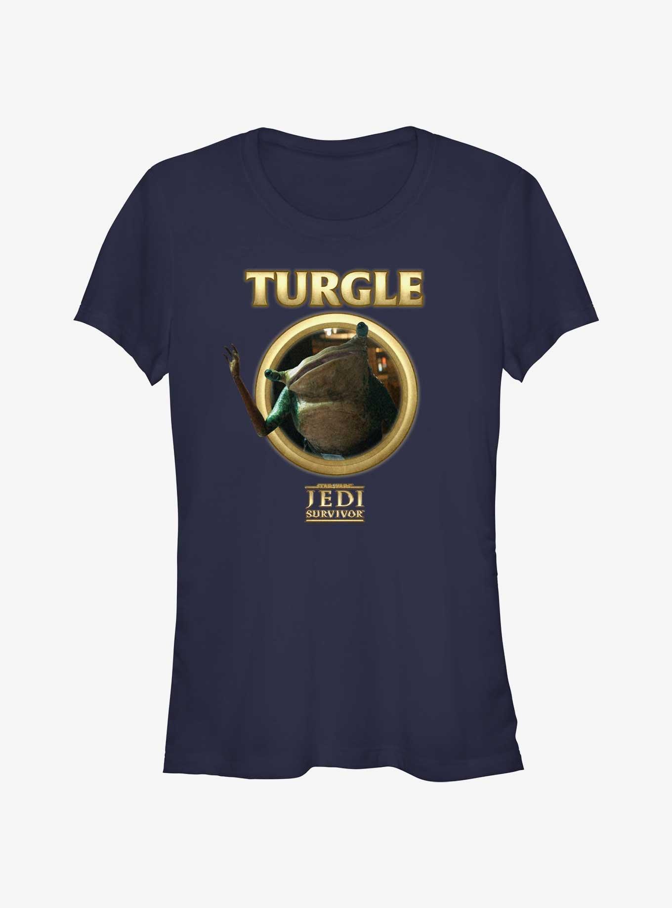 Star Wars Jedi: Survivor Turgle Lockup Girls T-Shirt, NAVY, hi-res
