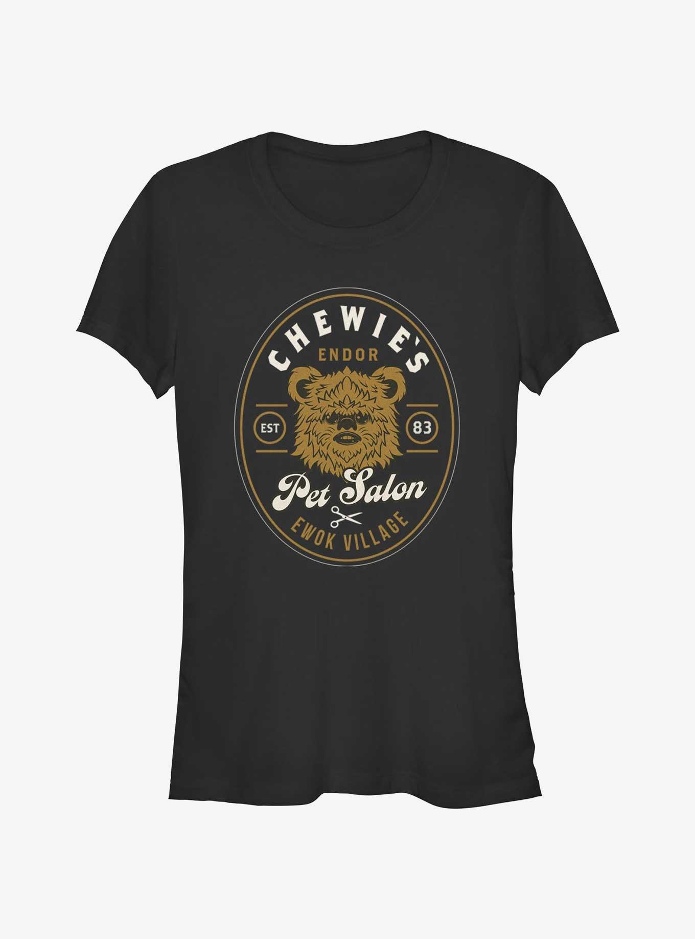 Star Wars Chewie's Pet Salon Ewok Village Girls T-Shirt, BLACK, hi-res