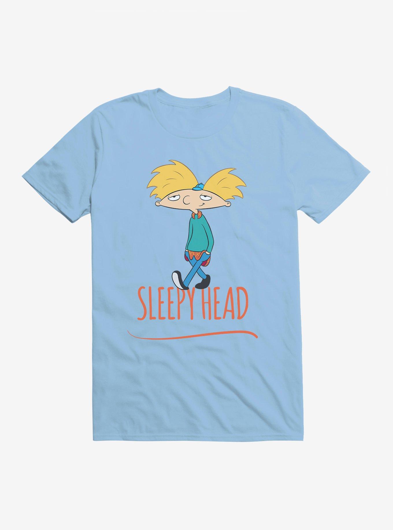 Hey Arnold! Sleepy Head T-Shirt, LIGHT BLUE, hi-res