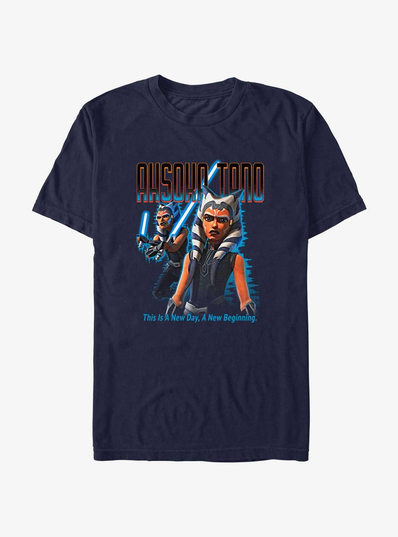 Star Wars: The Clone Wars Ahsoka Tano A New Beginning T-Shirt, NAVY, hi-res