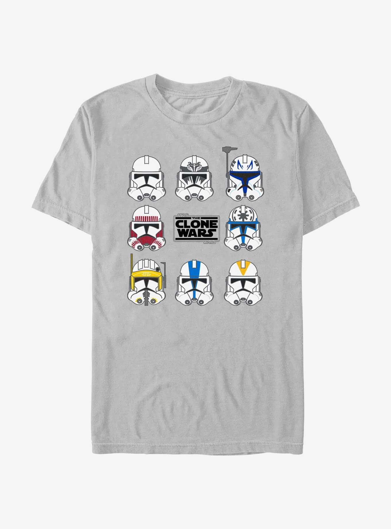 Star Wars: The Clone Wars Clone Heads T-Shirt, SILVER, hi-res