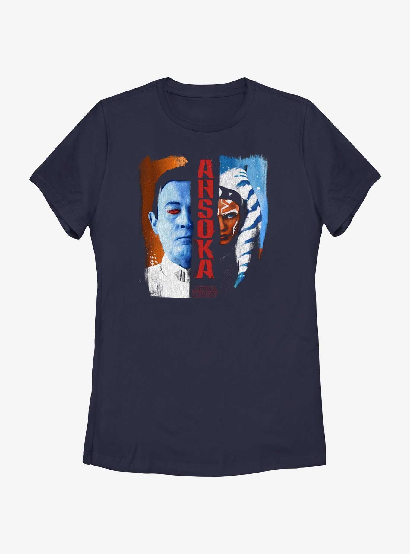 Star Wars Complimentary Conflict Thrawn and Ahsoka Womens T-Shirt