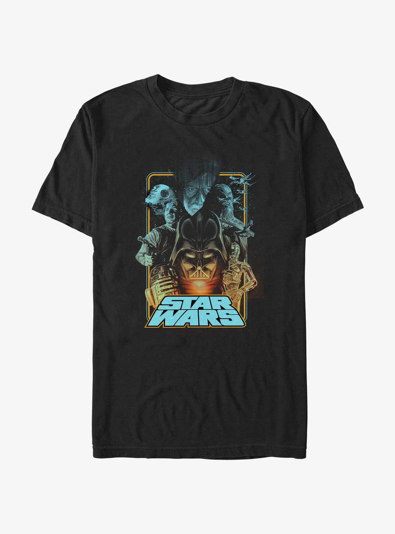 Star Wars Vintage Group T-Shirt, BLACK, hi-res