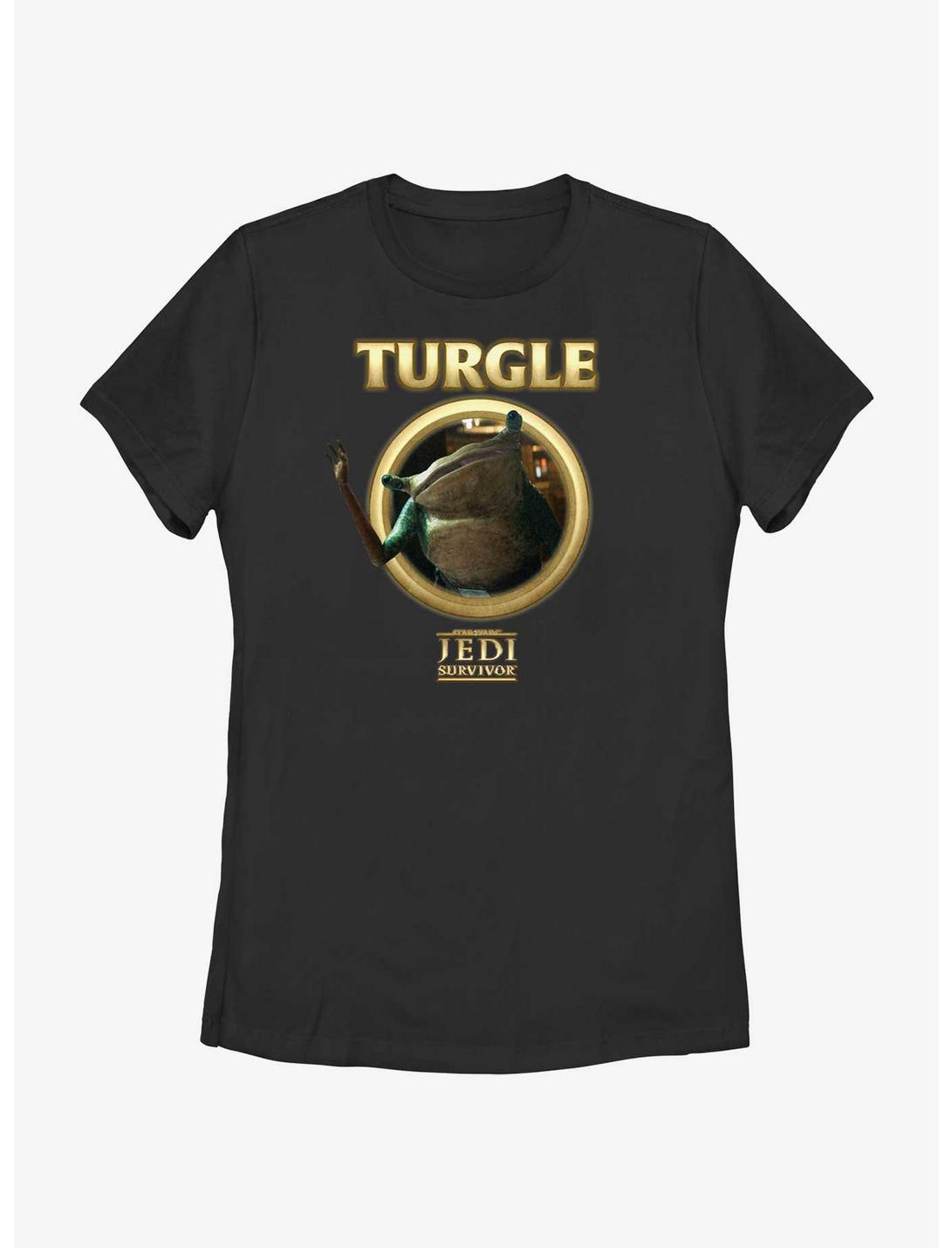 Star Wars Jedi: Survivor Turgle Lockup Womens T-Shirt, BLACK, hi-res