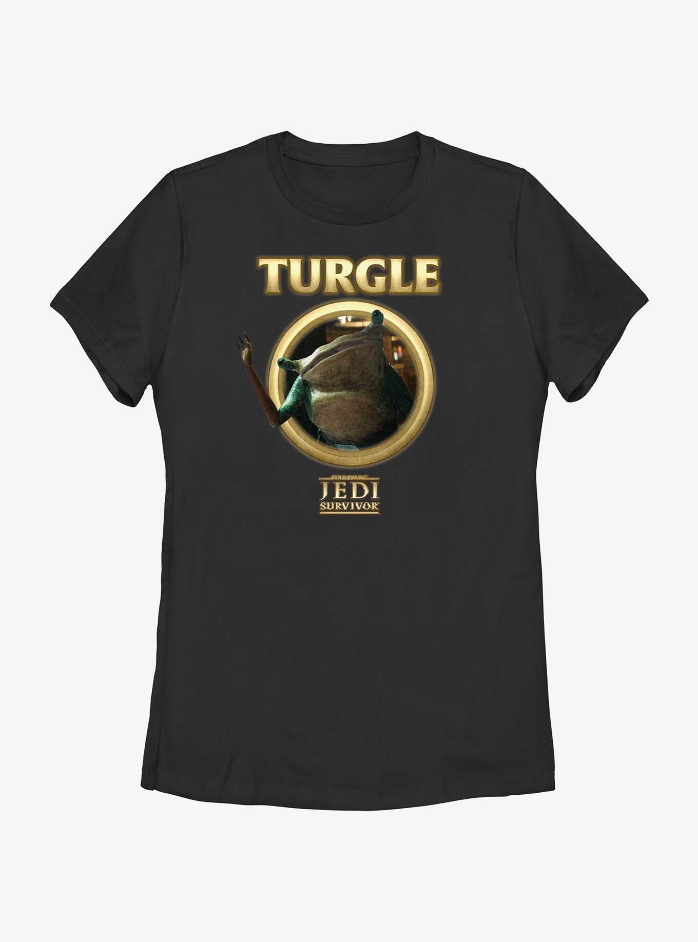 Star Wars Jedi: Survivor Turgle Lockup Womens T-Shirt, BLACK, hi-res