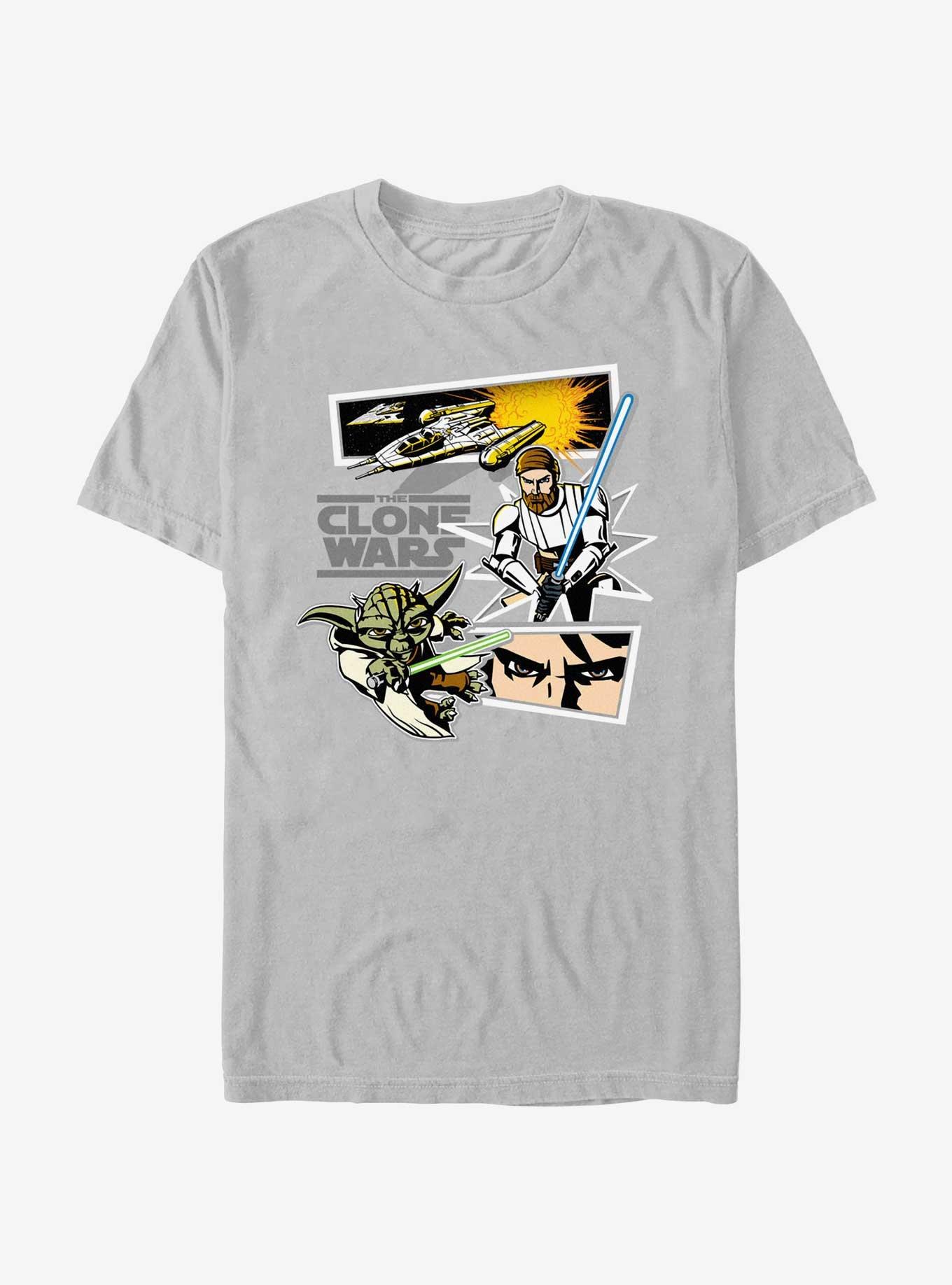 Star Wars: The Clone Wars Deep Space Jedi T-Shirt, SILVER, hi-res