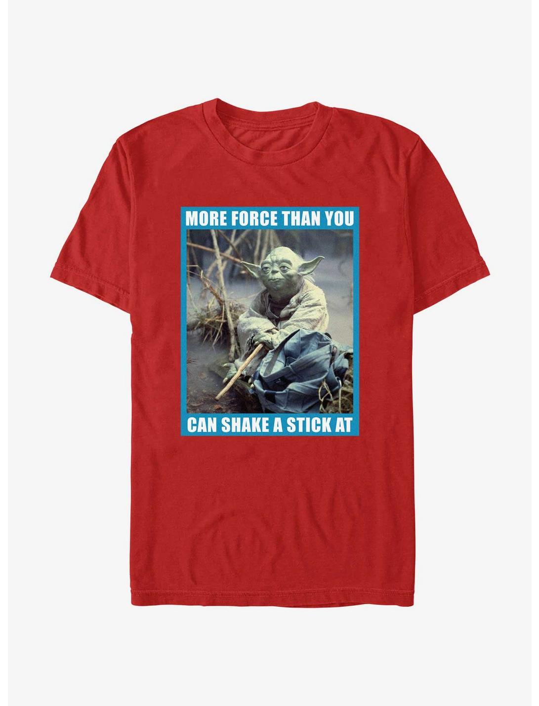 Star Wars Yoda More Force Than You T-Shirt, RED, hi-res