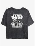 Star Wars Join The Dark Side Womens Mineral Wash Crop T-Shirt, BLACK, hi-res