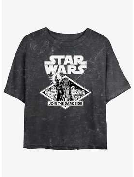 Star Wars Join The Dark Side Womens Mineral Wash Crop T-Shirt, , hi-res