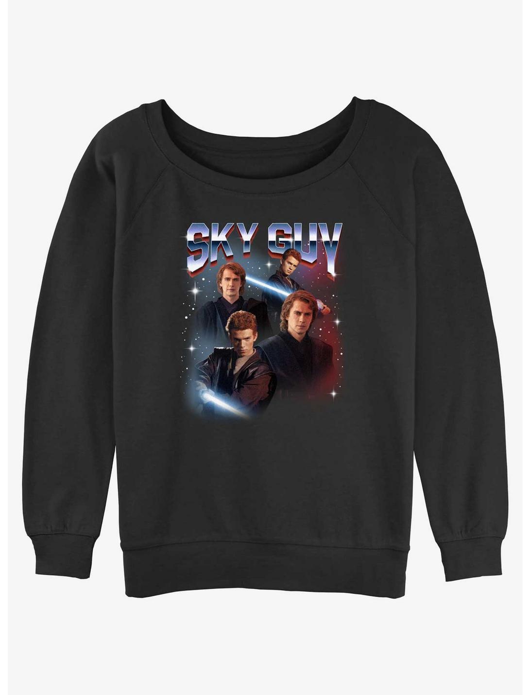 Star Wars Sky Guy Anakin Womens Slouchy Sweatshirt, BLACK, hi-res