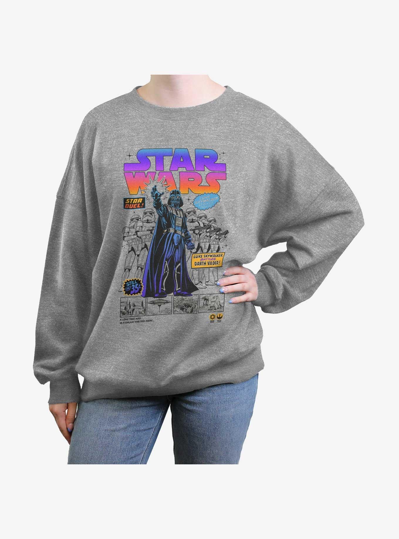 Star Wars Comic Vader Womens Oversized Sweatshirt, , hi-res