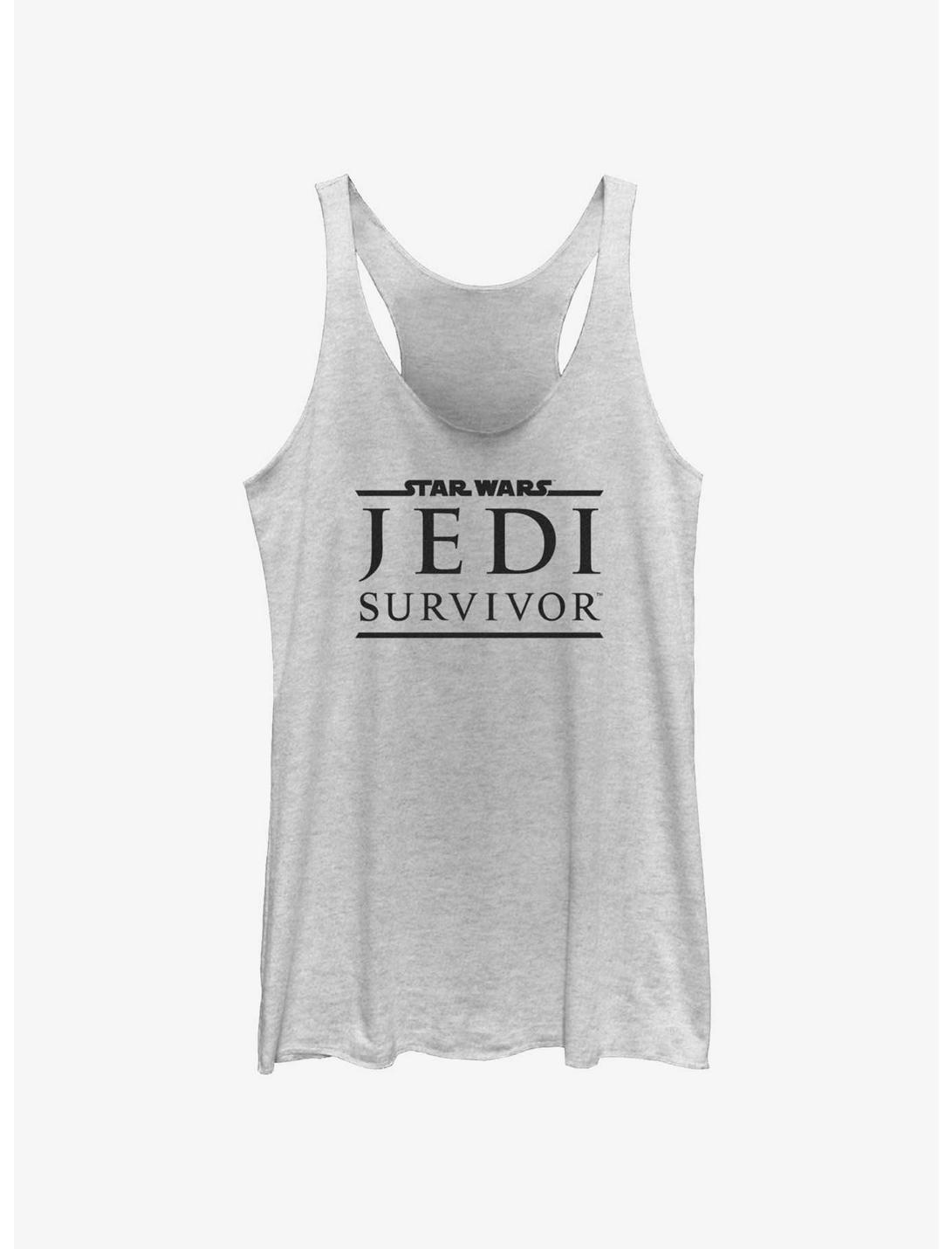 Star Wars Jedi: Survivor Logo Womens Tank Top, WHITE HTR, hi-res