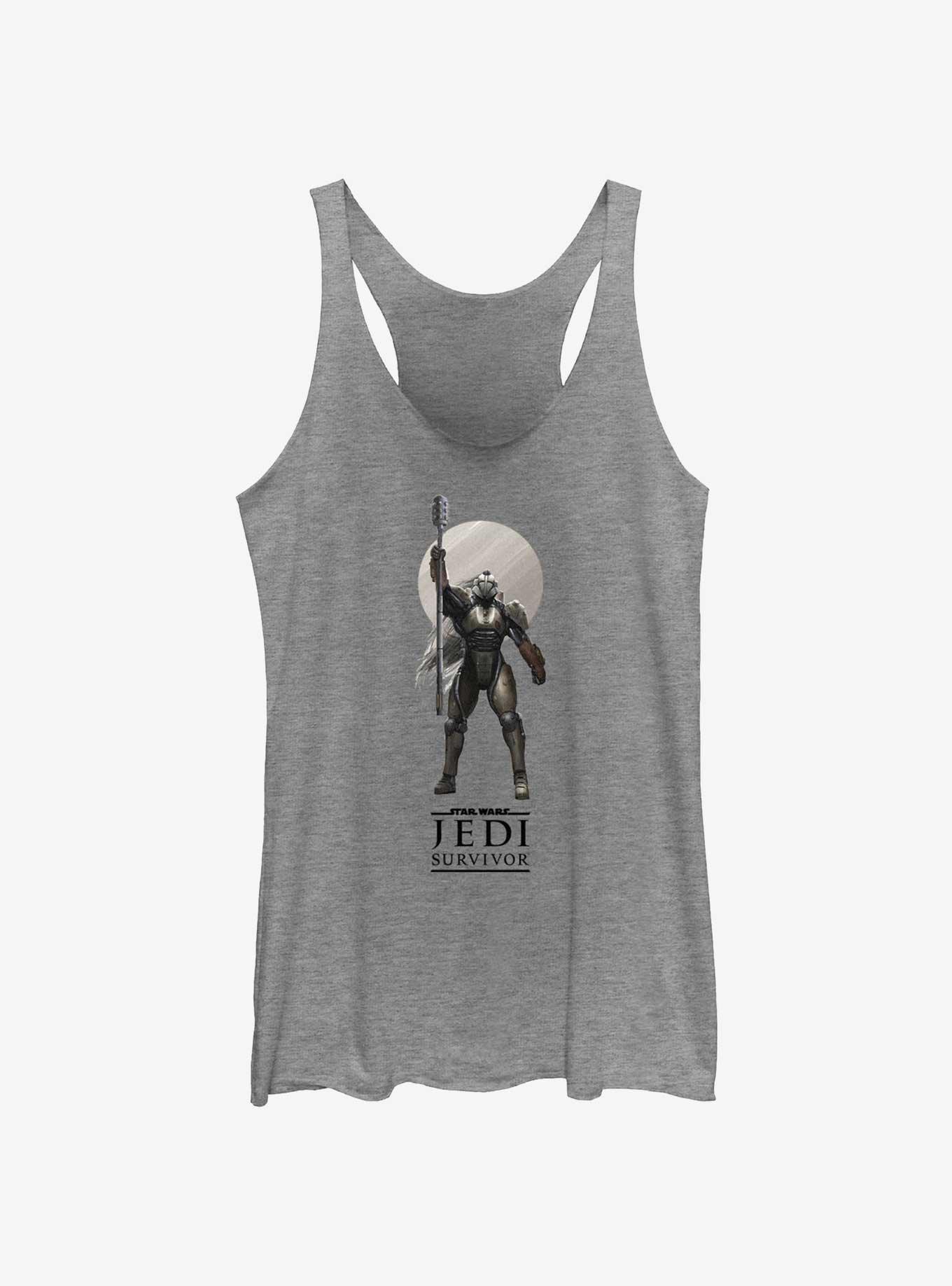 Star Wars Jedi: Survivor Rayvis Logo Womens Tank Top, GRAY HTR, hi-res