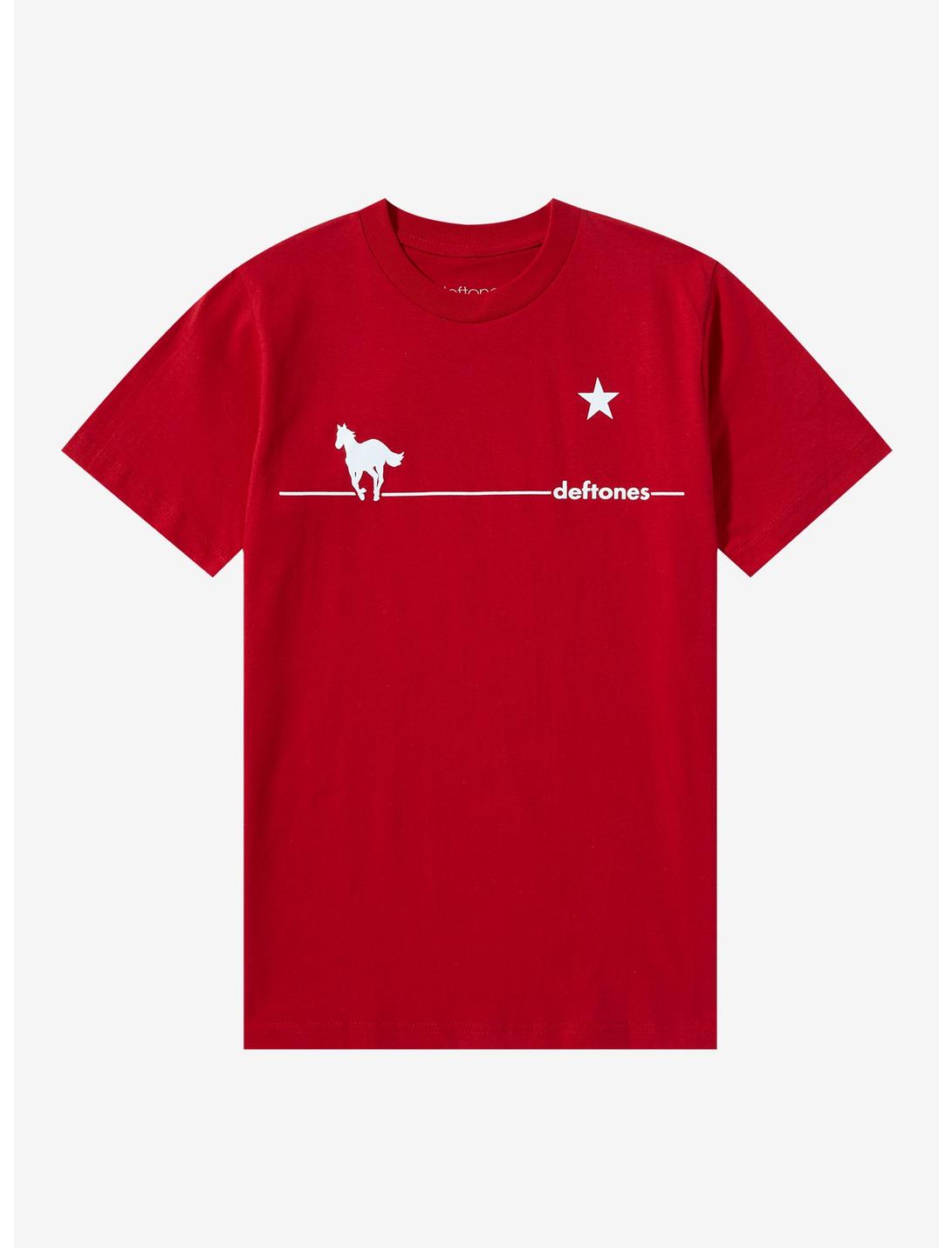 Deftones White Pony Boyfriend Fit Girls T-Shirt, RED, hi-res