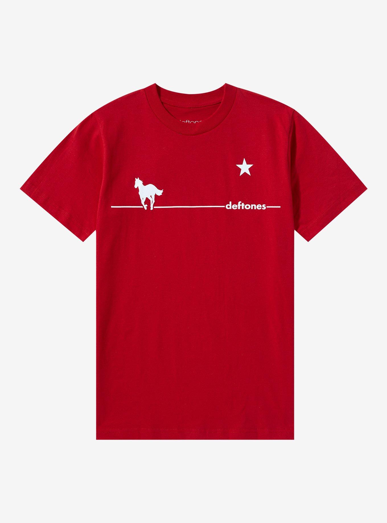 Deftones White Pony Boyfriend Fit Girls T-Shirt, RED, hi-res