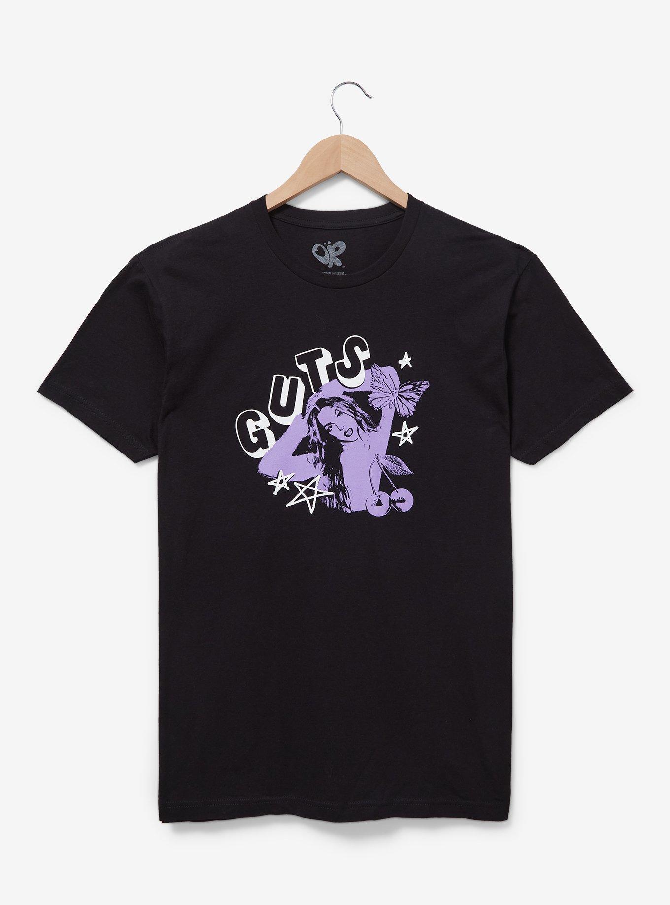 Olivia Rodrigo Guts Graphic T-Shirt &mdash; BoxLunch Exclusive, BLACK, hi-res