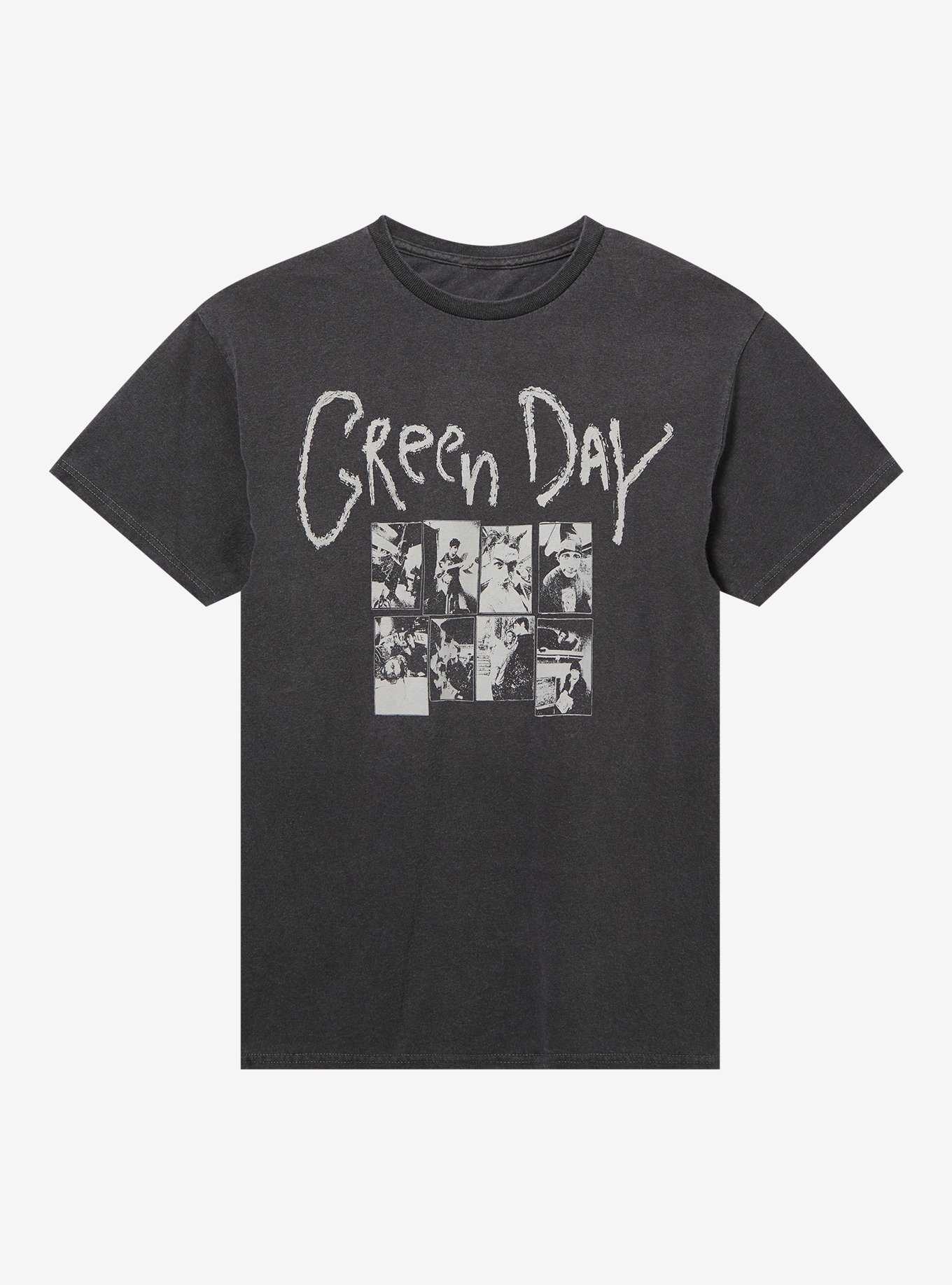 Green Day Photo Collage Washed Boyfriend Fit Girls T-Shirt, , hi-res