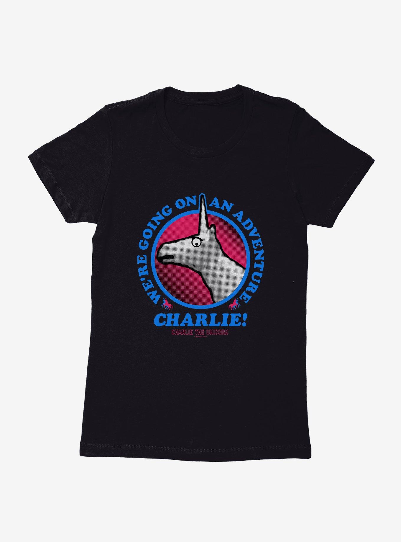 Charlie The Unicorn Adventure Charlie! Womens T-Shirt, , hi-res