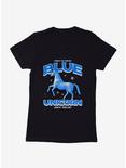 Charlie The Unicorn Blue Unicorn Womens T-Shirt, BLACK, hi-res