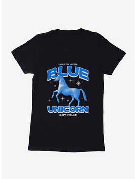 Charlie The Unicorn Blue Unicorn Womens T-Shirt, , hi-res