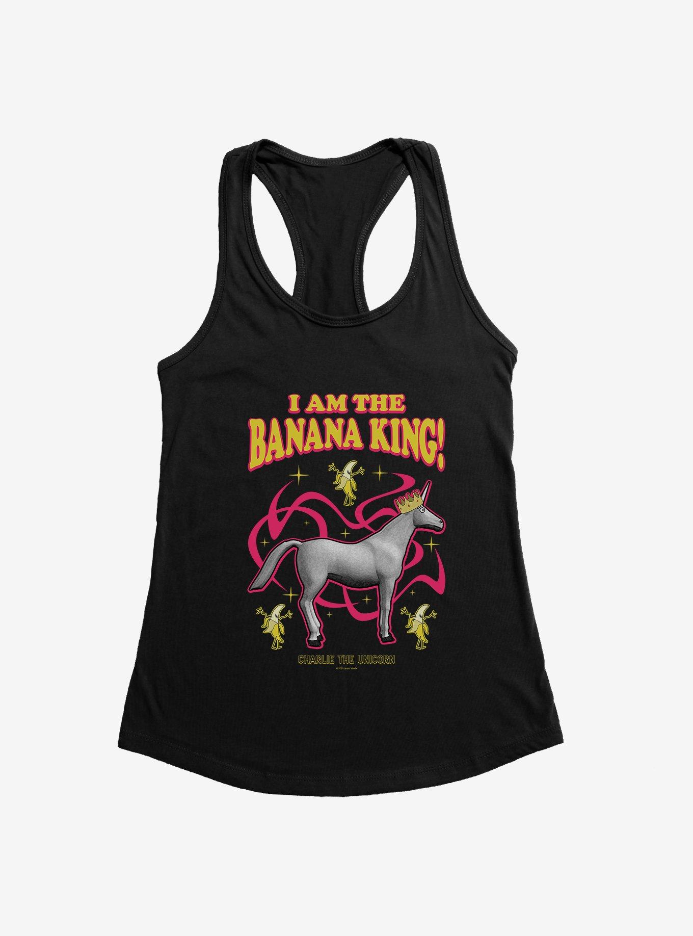 Charlie The Unicorn Banana King! Womens Tank Top, , hi-res