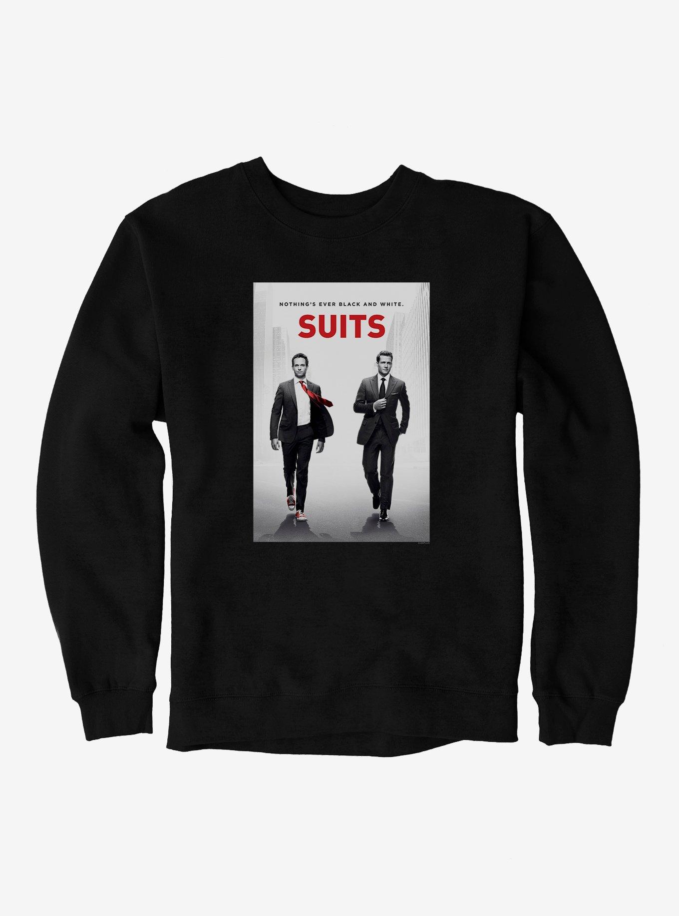 Suits Nothing's Ever Black And White Sweatshirt, , hi-res