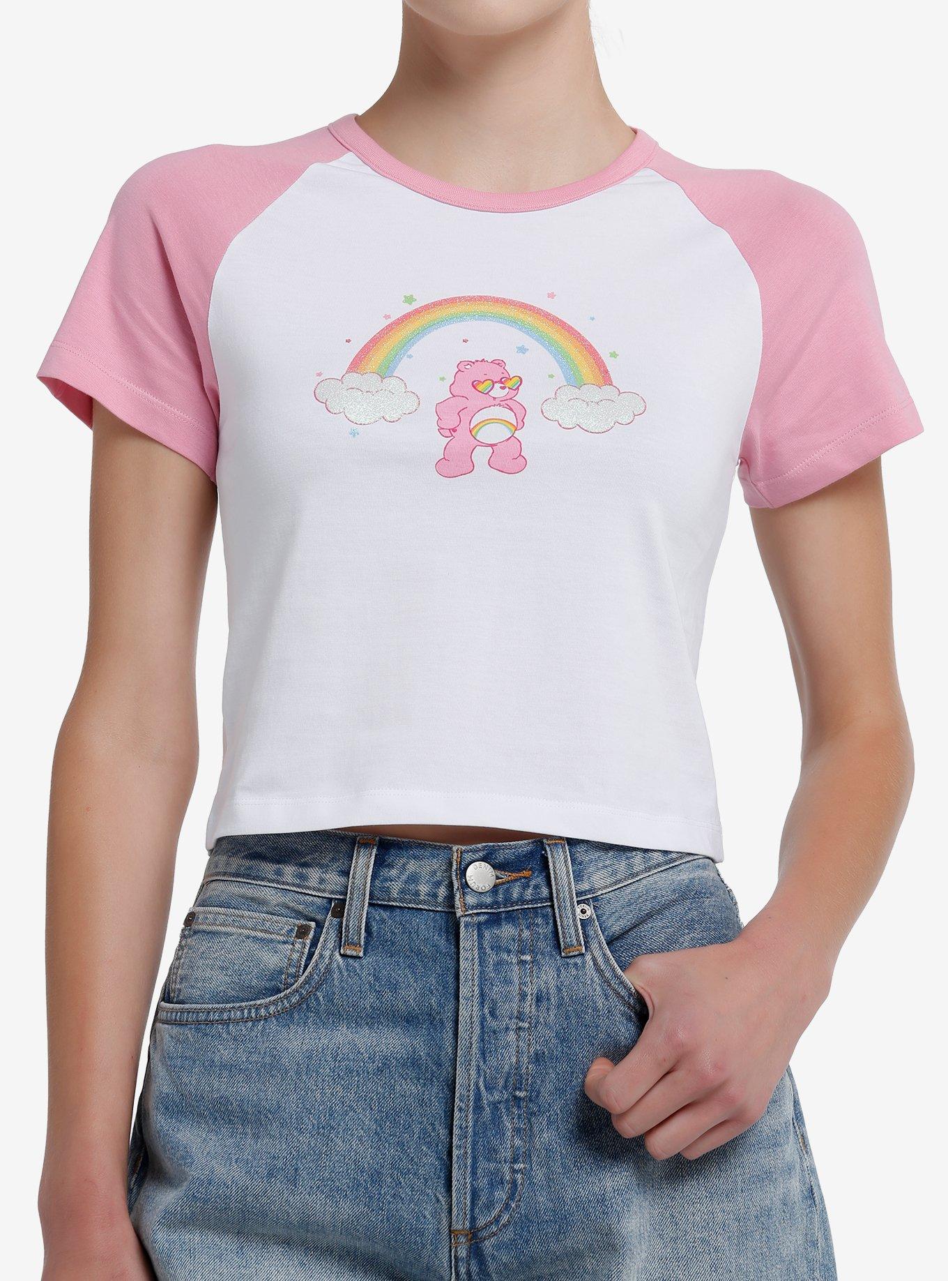 Care Bears Rainbow Glitter Girls Baby Raglan T-Shirt, , hi-res