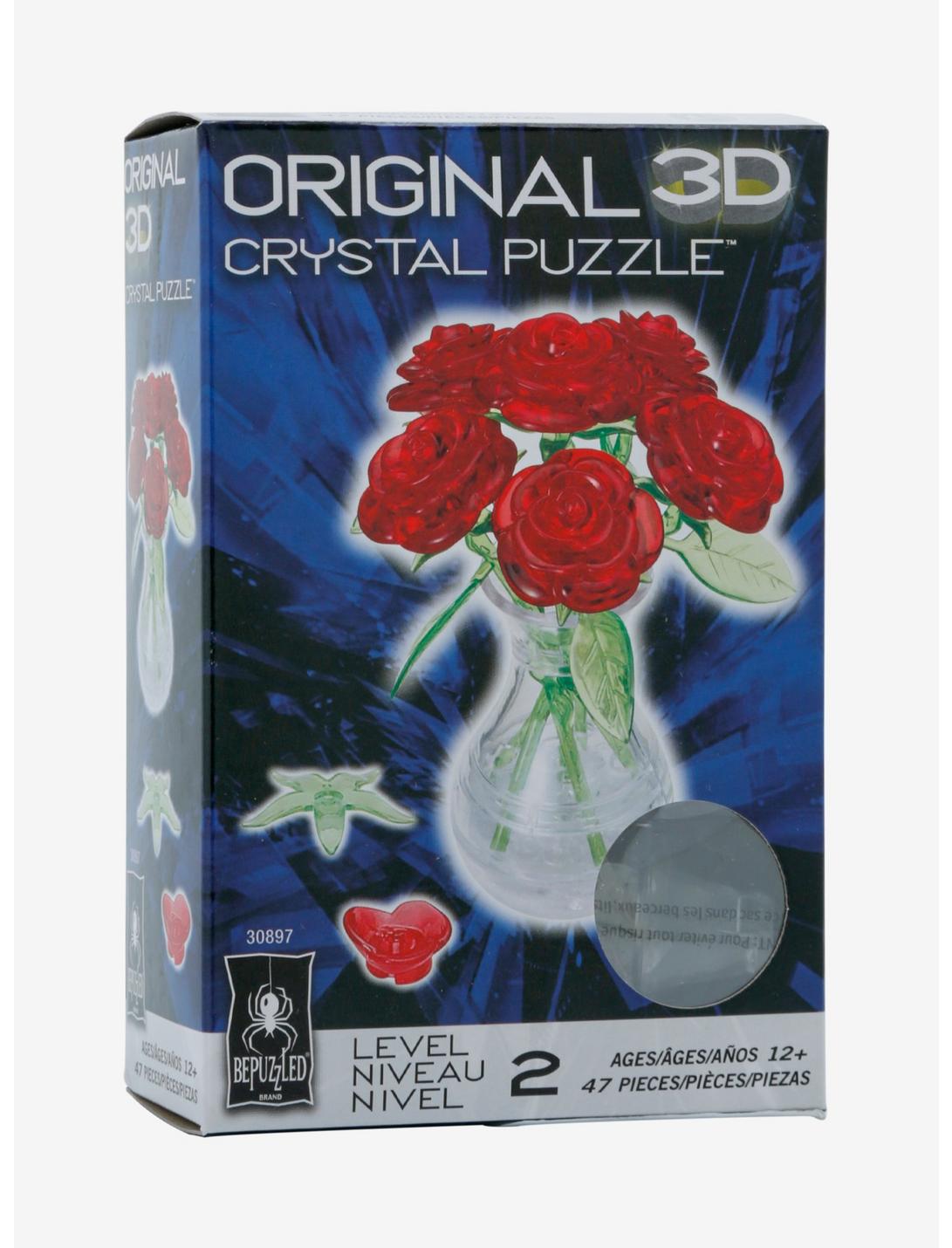 Roses Vase 3D Crystal Puzzle, , hi-res