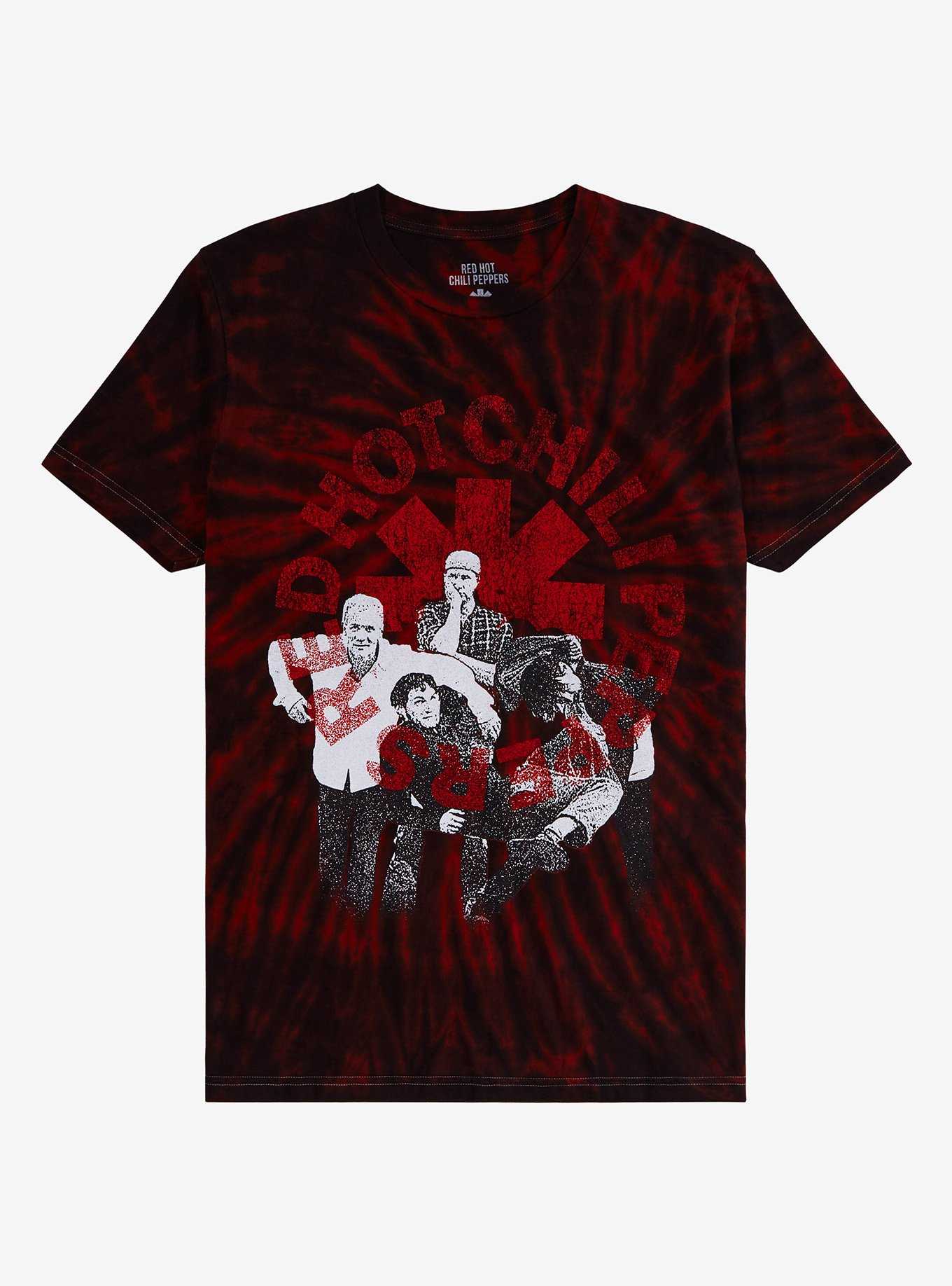 Red Hot Chili Peppers Band Portrait Tie-Dye T-Shirt, , hi-res
