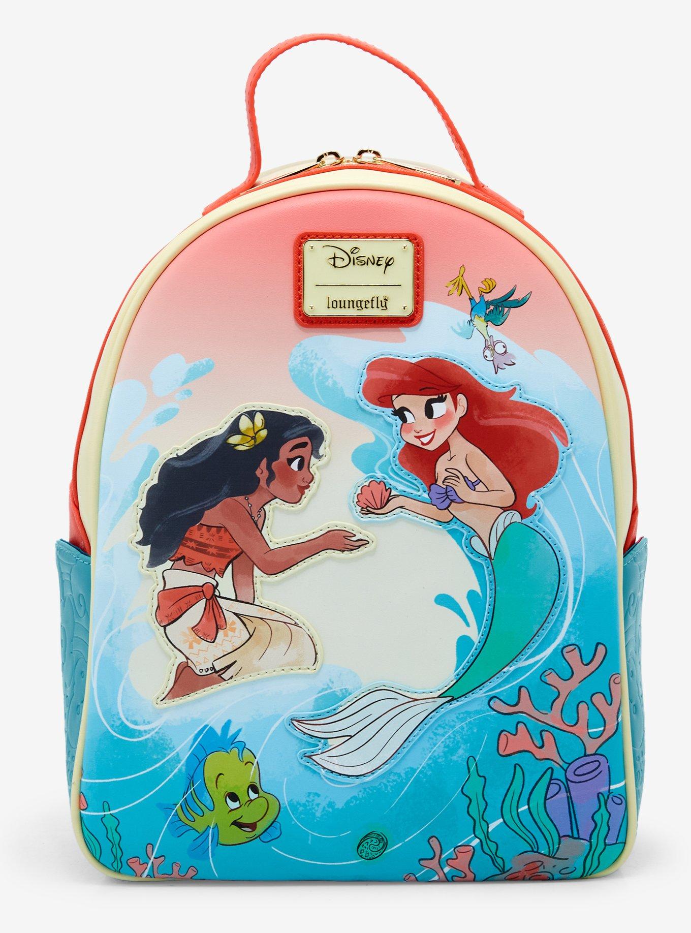 Loungefly Disney Princess Moana Ariel Mini Backpack BoxLunch Exclusive BoxLunch