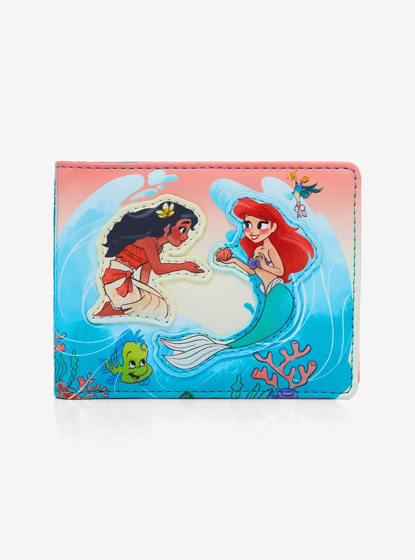 Loungefly Disney Princess Moana & Ariel Small Wallet - BoxLunch Exclusive, , hi-res