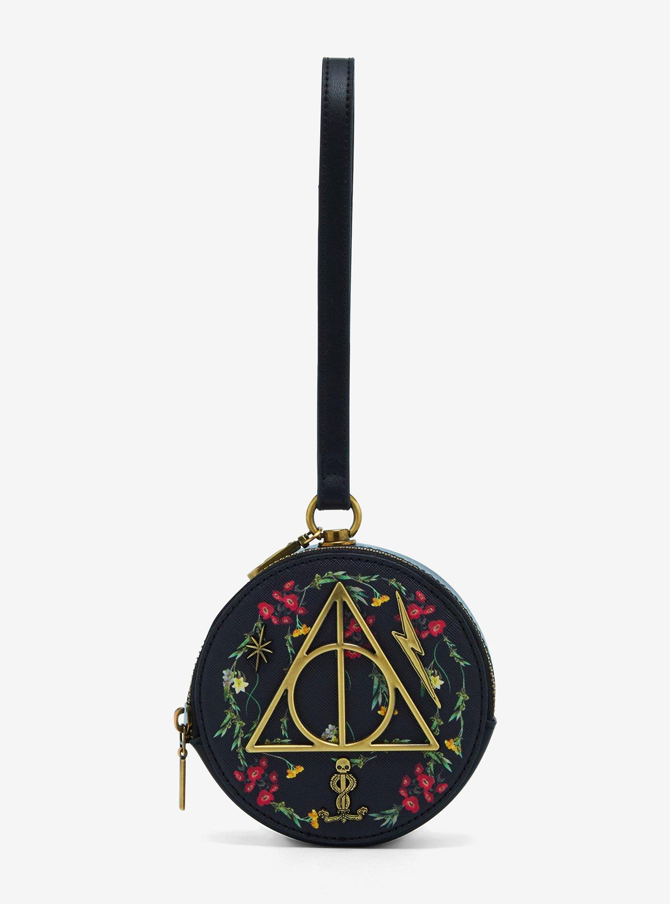 Harry Potter Deathly Hallows Floral Coin Purse - BoxLunch Exclusive, , hi-res