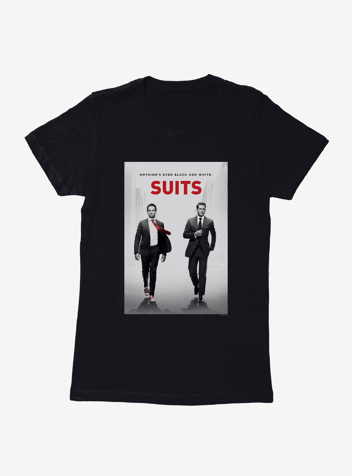 Suits Nothing's Ever Black And White Womens T-Shirt, , hi-res