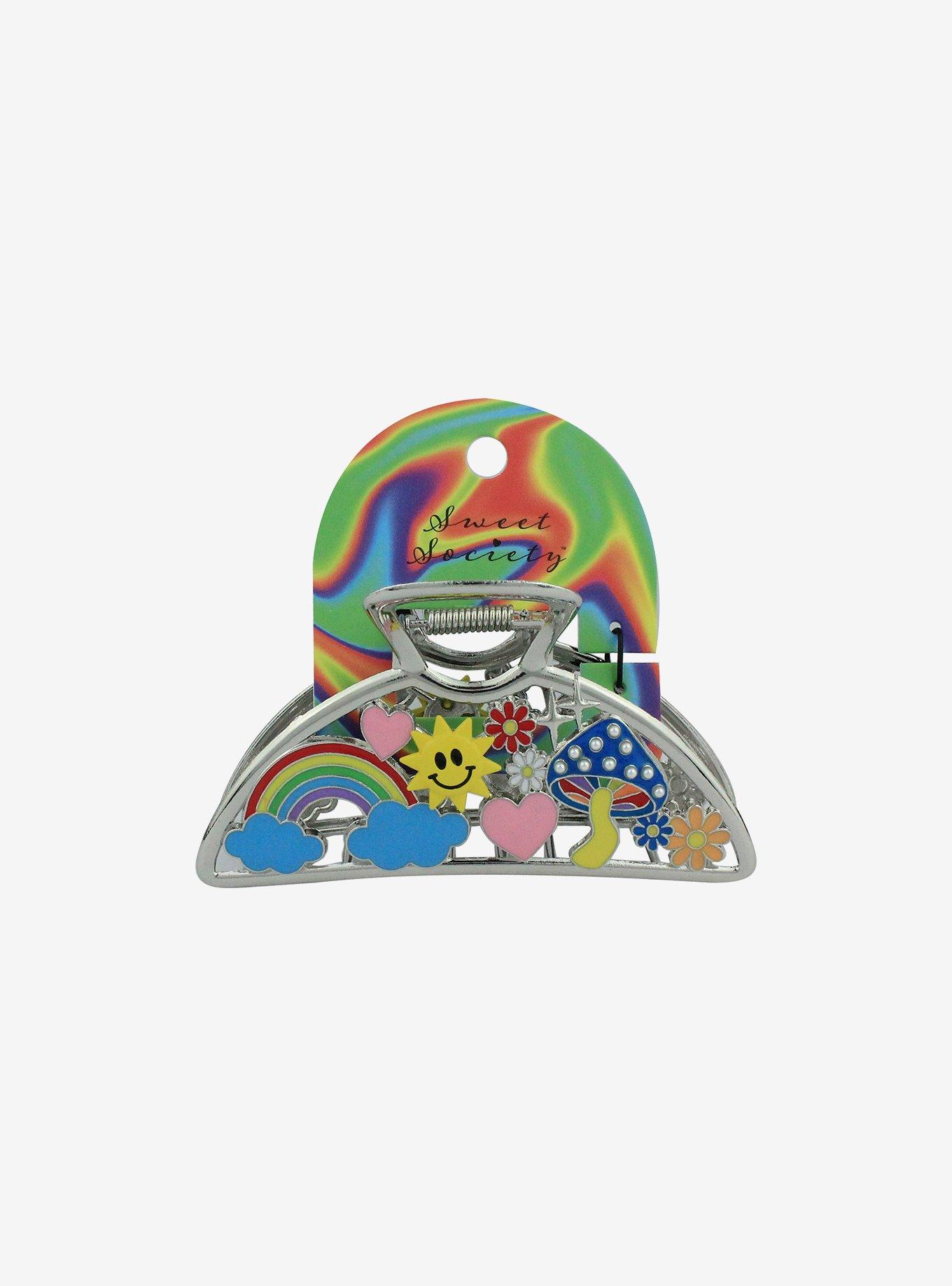 Sweet Society Rainbow Flower Claw Hair Clip, , hi-res