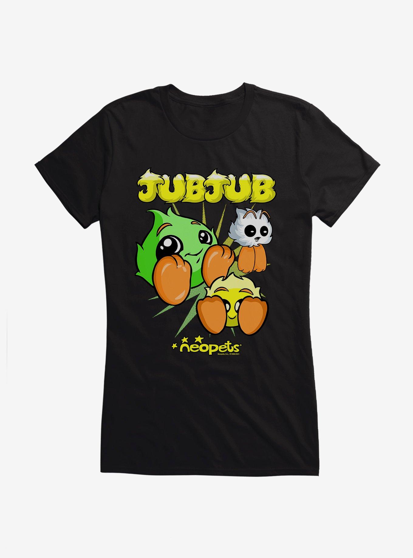 Neopets JubJub Girls T-Shirt, BLACK, hi-res