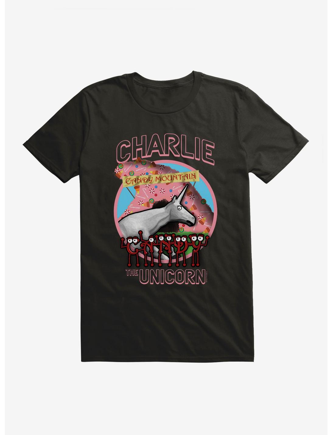 Charlie The Unicorn Candy Mountain T-Shirt, BLACK, hi-res