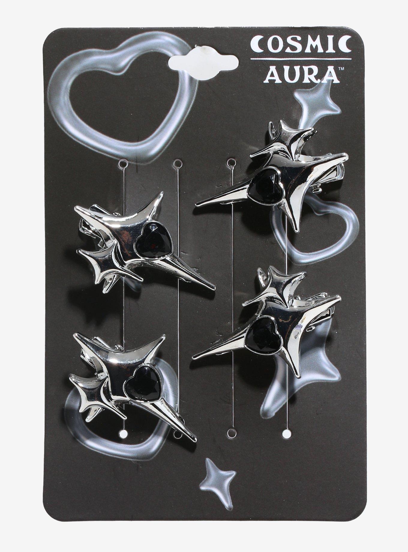 Cosmic Aura Star Heart Hair Clip Set, , hi-res