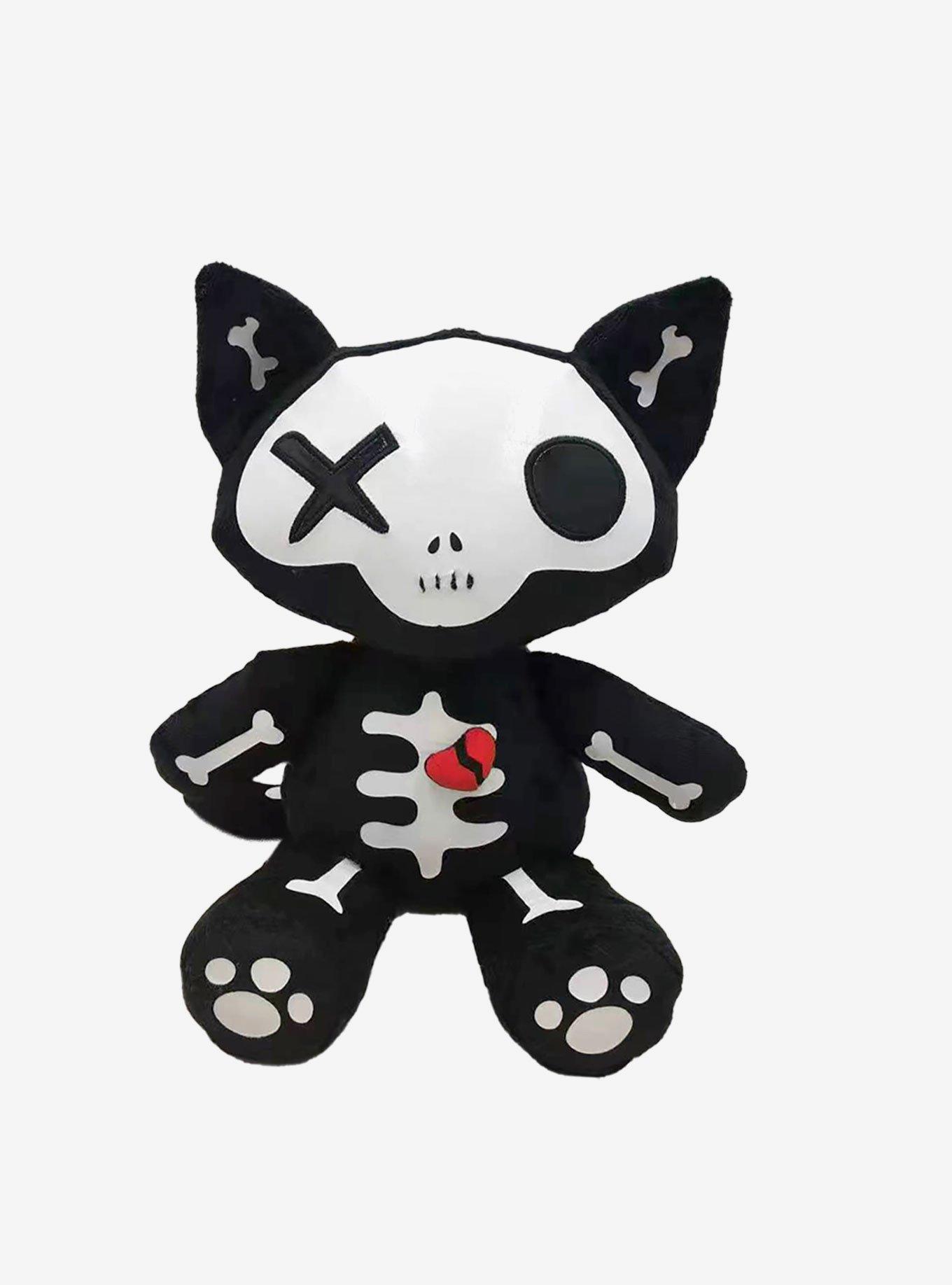 Emily The Strange Miles Skeleton Cat Plush, , hi-res